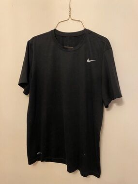 Nike Black Short Sleeve Crew Tee with Swoosh